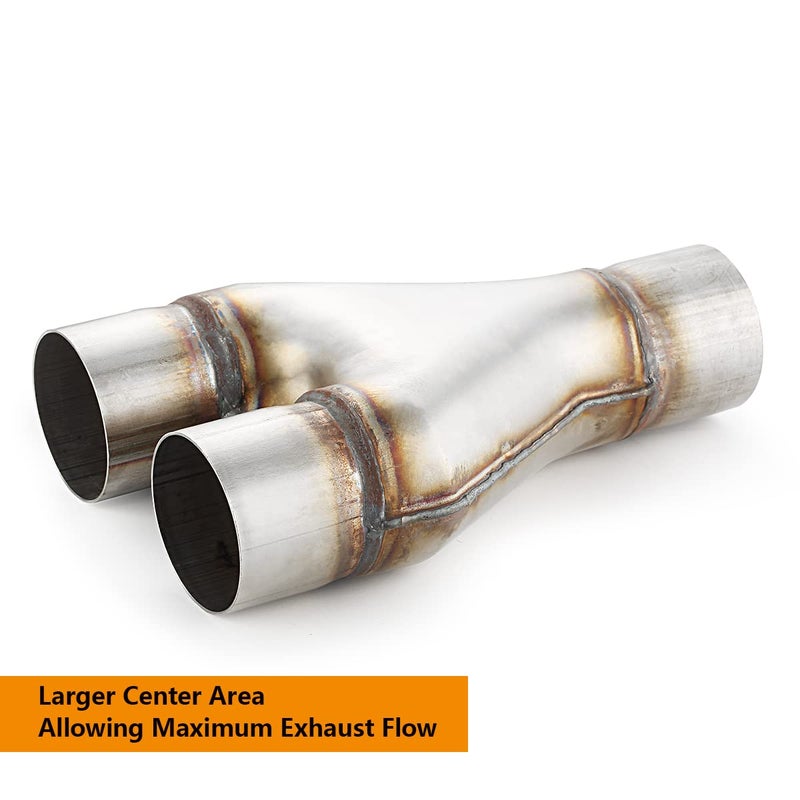 A-KARCK Exhaust Y Pipe 2.5" Inlet, A-KARCK Stainless Steel 2.5" Outlet 10" Long Y Pipe Withstands High Temperatures - Image 3